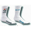 Custom Mid Calf Heel & Toe Socks w/ 2 Location Logo (7-11 Medium)